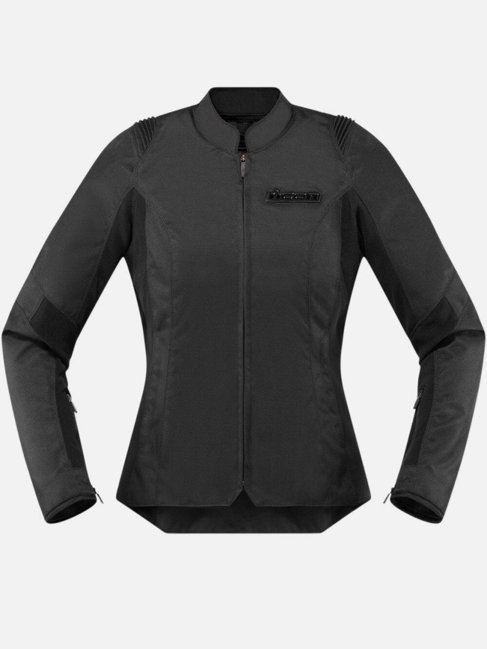 ICON Women’s Black Slim-Fit Motorcycle Jacket